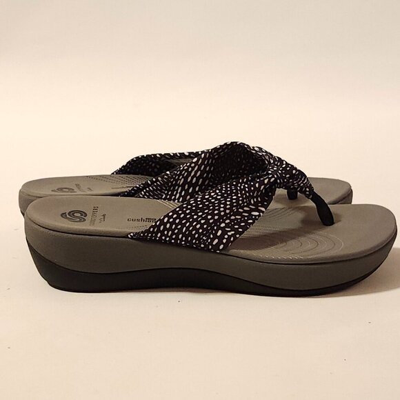 CLOUDSTEPPERS by CLARKS Women's Size 7 Arla Glison Slides Sandals Grey/White - Picture 6 of 10